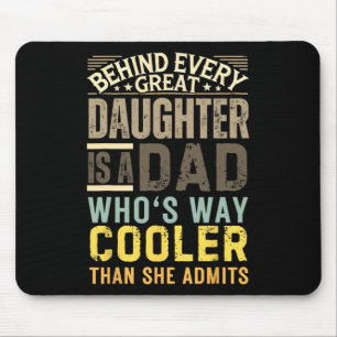 Funny Vater Shirt von Tochter Men Funny Vathers Da Mousepad