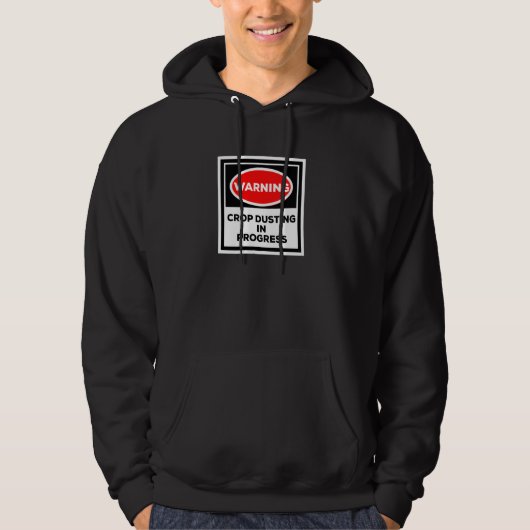 Funny Vater Shirt Warning Crop Dusting in Arbeit (Vorderseite)