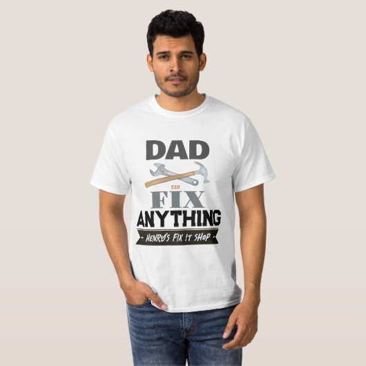 Funny Vater Simple Men's Tools Custom Personalisie T-Shirt (Vorne ganz)