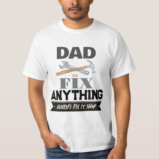 Funny Vater Simple Men's Tools Custom Personalisie T-Shirt (Vorderseite)
