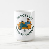 Funny Vater T - Shirt Energie Rettend Modus Kaffeetasse (Mittel)