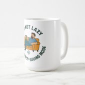 Funny Vater T - Shirt Energie Rettend Modus Kaffeetasse (VorderseiteRechts)