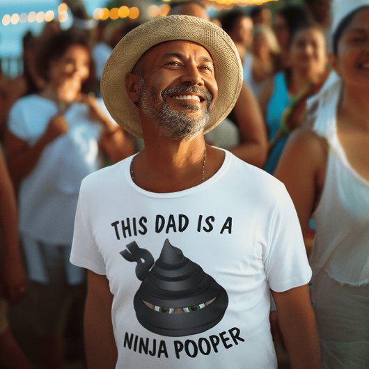 FUNNY VATER T - Shirt, NINJA POOPER T-Shirt