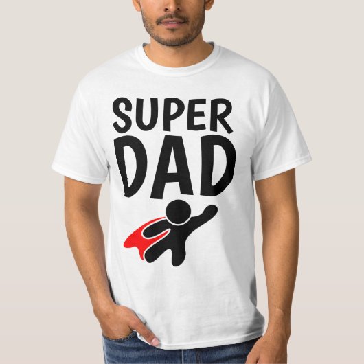 Funny VATER T - Shirt SUPER HERO VATER (Vorderseite)