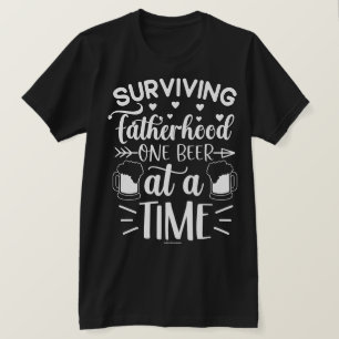 Funny Vater T - Shirt - Überleben Vaterschaft mit