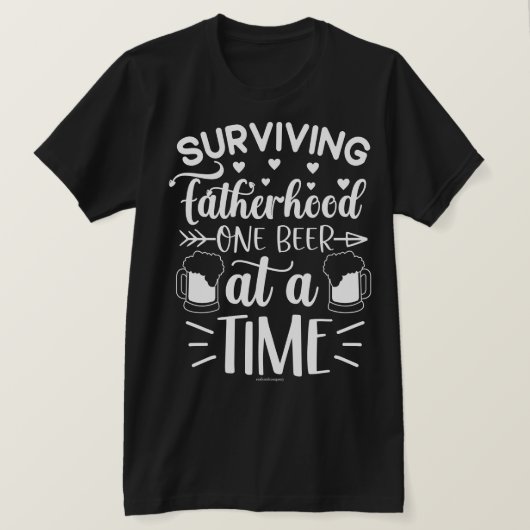 Funny Vater T - Shirt - Überleben Vaterschaft mit (Design vorne)