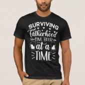 Funny Vater T - Shirt - Überleben Vaterschaft mit (Vorderseite)