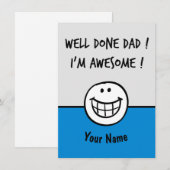 Funny Väter Tageskarten Joke Dankeskarte (Vorne/Hinten)