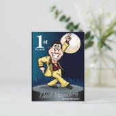 Funny Vater Tanzsieger Postkarte (Stehend Vorderseite)