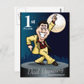 Funny Vater Tanzsieger Postkarte (Vorne/Hinten)