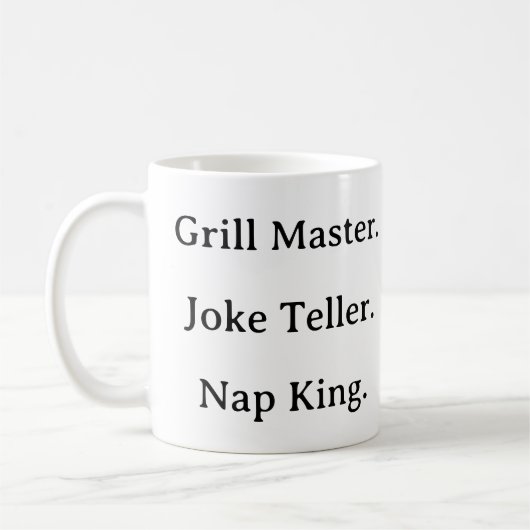 Funny Vater Tasse - Grill Master Joke Teller Nicke (Links)
