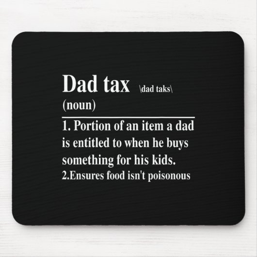 Funny Vater Tax Definition Daddy Vatertag Mousepad (Vorne)