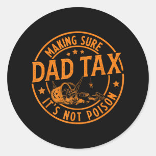 Funny Vater Tax Halloween Shirt Candy Pumpkin Vate Runder Aufkleber