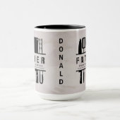 Funny Vater Vater Beige und Black Two Tone Tasse (Zentrum)