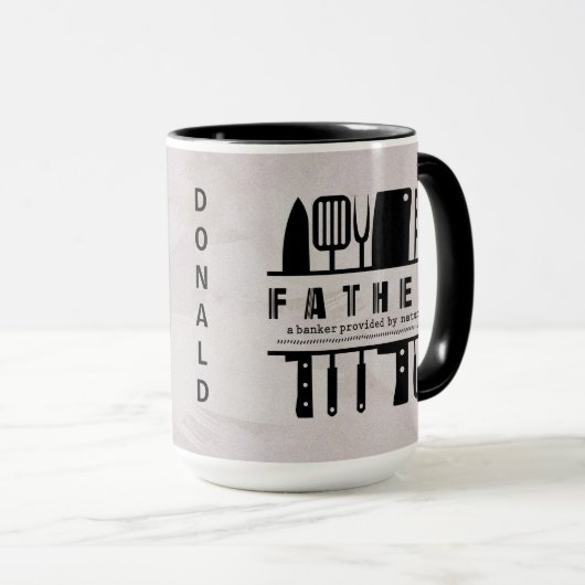 Funny Vater Vater Beige und Black Two Tone Tasse (VorderseiteRechts)