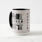 Funny Vater Vater Beige und Black Two Tone Tasse (Vorderseite Links)