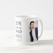 Funny Vater Vater Zitat Schwarz-weißes Foto Kaffeetasse (VorderseiteRechts)