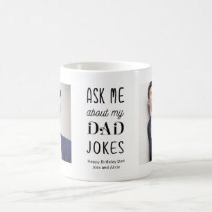 Funny Vater Vater Zitat Schwarz-weißes Foto Kaffeetasse