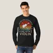 Funny Vater Violin T-Shirt - Väter String Serenade (Vorne ganz)