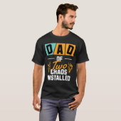 Funny Vater von zwei Chaos installiert Geschenk T-Shirt (Vorne ganz)