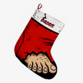 Funny Vater Weihnachts-Strumpf Ugly Toes Großer Weihnachtsstrumpf (Vorderansicht (hängend))