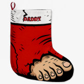 Funny Vater Weihnachts-Strumpf Ugly Toes Großer Weihnachtsstrumpf (Vorderseite)