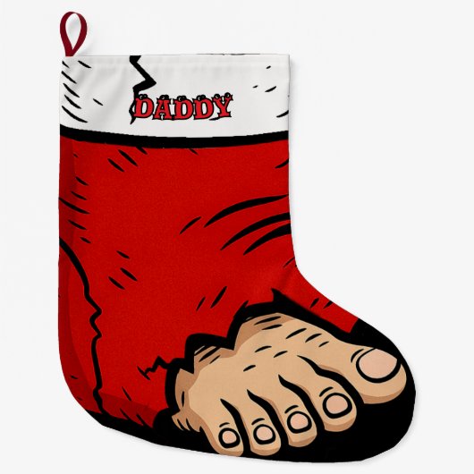 Funny Vater Weihnachts-Strumpf Ugly Toes Großer Weihnachtsstrumpf (Vorderseite)