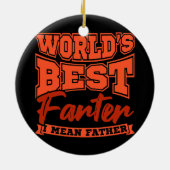 Funny Vater Welten Beste Farter I Gemein Vater Keramik Ornament (Hinten)