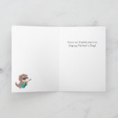 Funny Vater You Rock Dinosaur Pun Father's Day Car Karte (Innenseite)