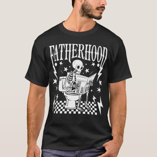 Funny Vaterhood Skeleton Shirt Vater Spaß (Vorderseite)