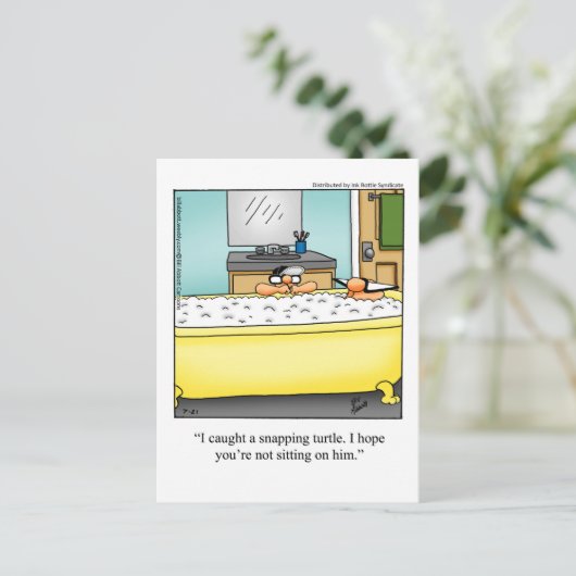 Funny Vaterhood Spaß Postcard Postkarte (Stehend Vorderseite)