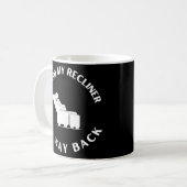 Funny Vaters Ich und mein Recliner gehen weg zurüc Kaffeetasse (Vorderseite Links)