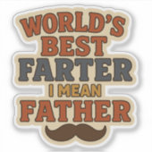 Funny Vatertag 2025 Sticker - Weltbeste (Vorderseite)