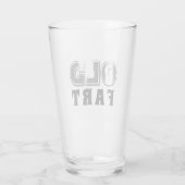 Funny Vatertag Alte Furz Typografie Glas (Rückseite)