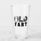 Funny Vatertag Alte Furz Typografie Glas (Vorderseite)