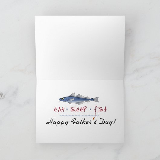 Funny Vatertag Angelkarte Karte (Innenseite)