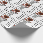 Funny Vatertag Basketball Geschenkpapier (Ecke)