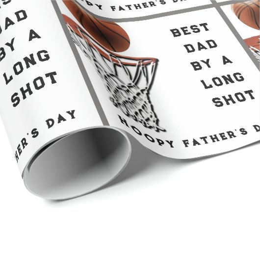 Funny Vatertag Basketball Geschenkpapier (Rolleneckpunkt)