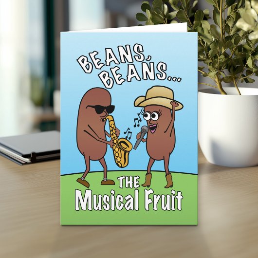 Funny Vatertag Bean Musical Fruit Joke Karte