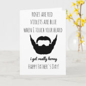 Funny Vatertag BEARDED Vater Karte (Gelbe Blume)