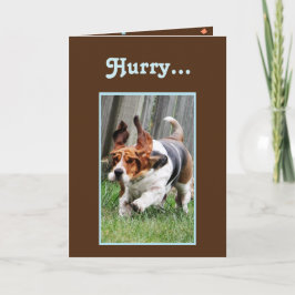 Funny "Vatertag" Card mit Niedlichem Basset Hound Karte