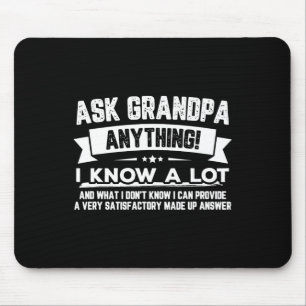 Funny Vatertag Geschenk 60. Frag Großvater Alles Mousepad