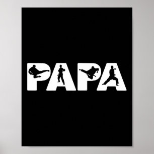Funny Vatertag Geschenk für Vater - Papa Karate Ge Poster