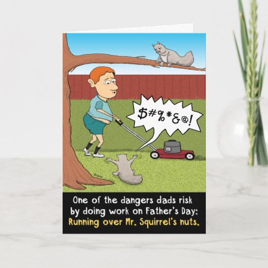 Funny Vatertag Nutty Squirrel Card Karte (Vorderseite)