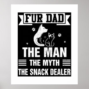 Funny Vatertag Pelz Vater Katze Liebhaber von Haus Poster