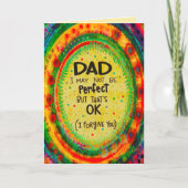 Funny Vatertag Perfect Child Inspirivity Vater Karte (Vorderseite)