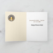 Funny Vatertag Retro Bierlabel für Bruder Karte (Innenseite)