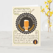 Funny Vatertag Retro Bierlabel für Bruder Karte (Gelbe Blume)