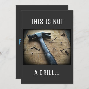 Funny Vatertag "This is not a Drill" Vater Joke Karte