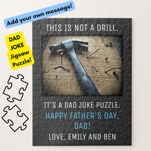 Funny Vatertag "This is not a Drill" Vater Joke Puzzle